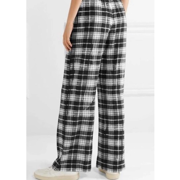 Marc Jacobs Silk Plaid Chiffon Wide Leg Pants Medium - Picture 2 of 8